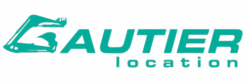 Logo de Gautier Location, entreprise familiale de location de mini-pelles, camions, réparation, remorquage et vente de matériel neuf ou d’occasion.