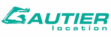 Logo de Gautier Location, entreprise familiale de location de mini-pelles, camions, réparation, remorquage et vente de matériel neuf ou d’occasion.